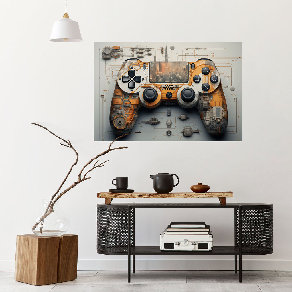 CYBER CHRONICLES PAD Peel and Stick Horizontal Poster