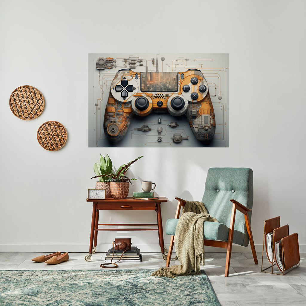 CYBER CHRONICLES PAD Peel and Stick Horizontal Poster