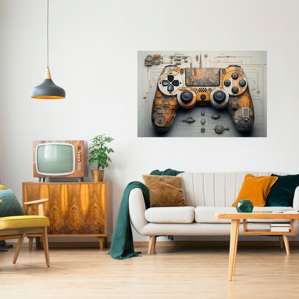 CYBER CHRONICLES PAD Peel and Stick Horizontal Poster