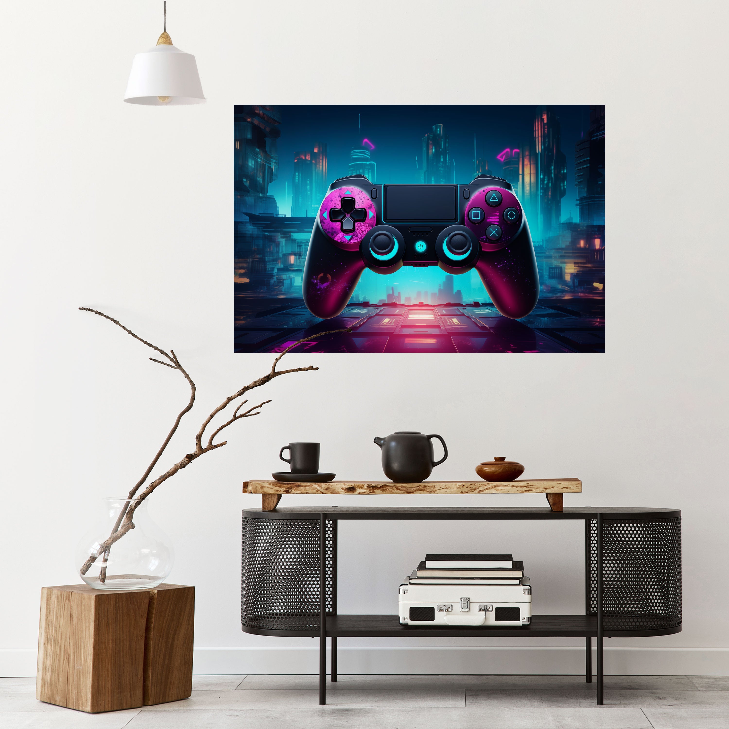 SYNTHWAVE PAD Poster Horizontal Autocolante