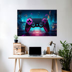 SYNTHWAVE PAD Poster Horizontal Autocolante