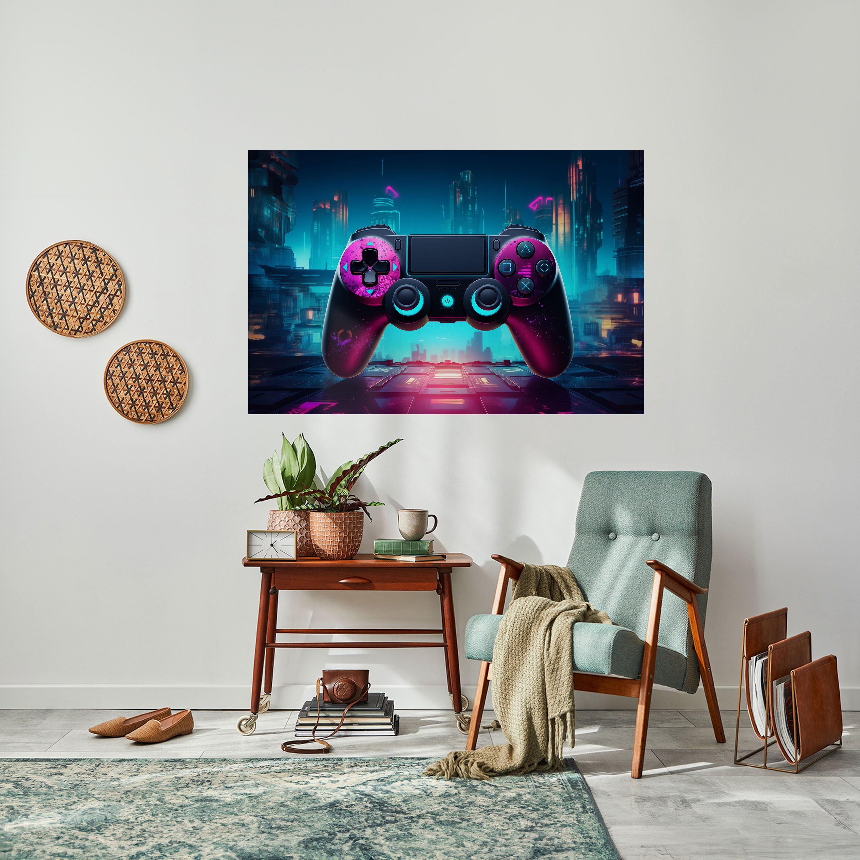 SYNTHWAVE PAD Poster Horizontal Autocolante