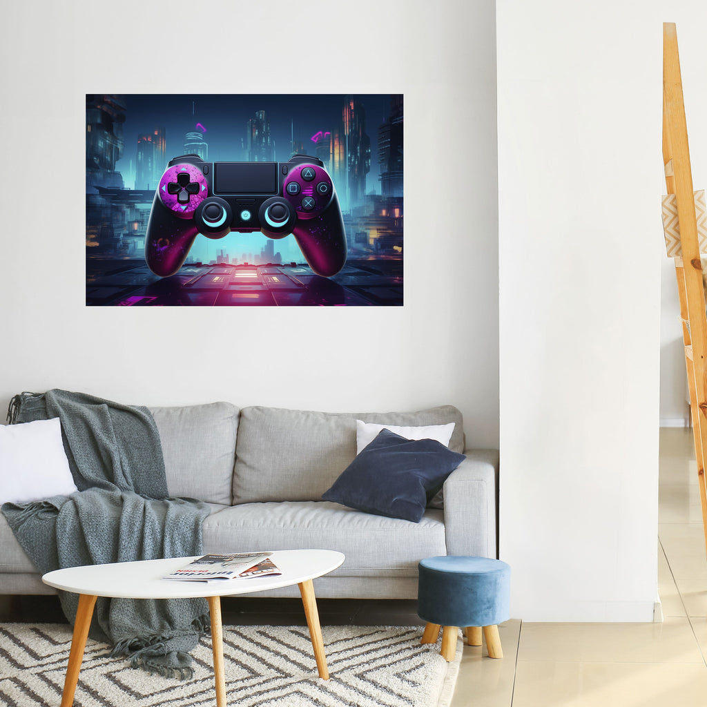 SYNTHWAVE PAD Poster Horizontal Autocolante