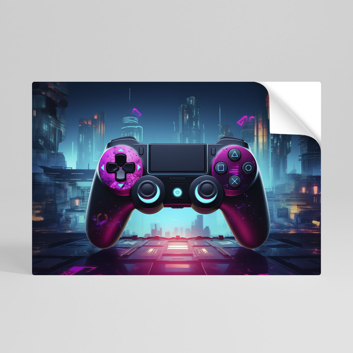 SYNTHWAVE PAD Póster Autocolante Horizontal