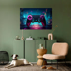 SYNTHWAVE PAD Poster Horizontal Autocolante