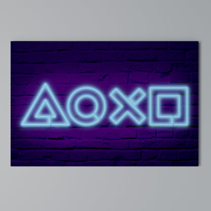 NEON PULSE GAMING Horizontal Canvas Print