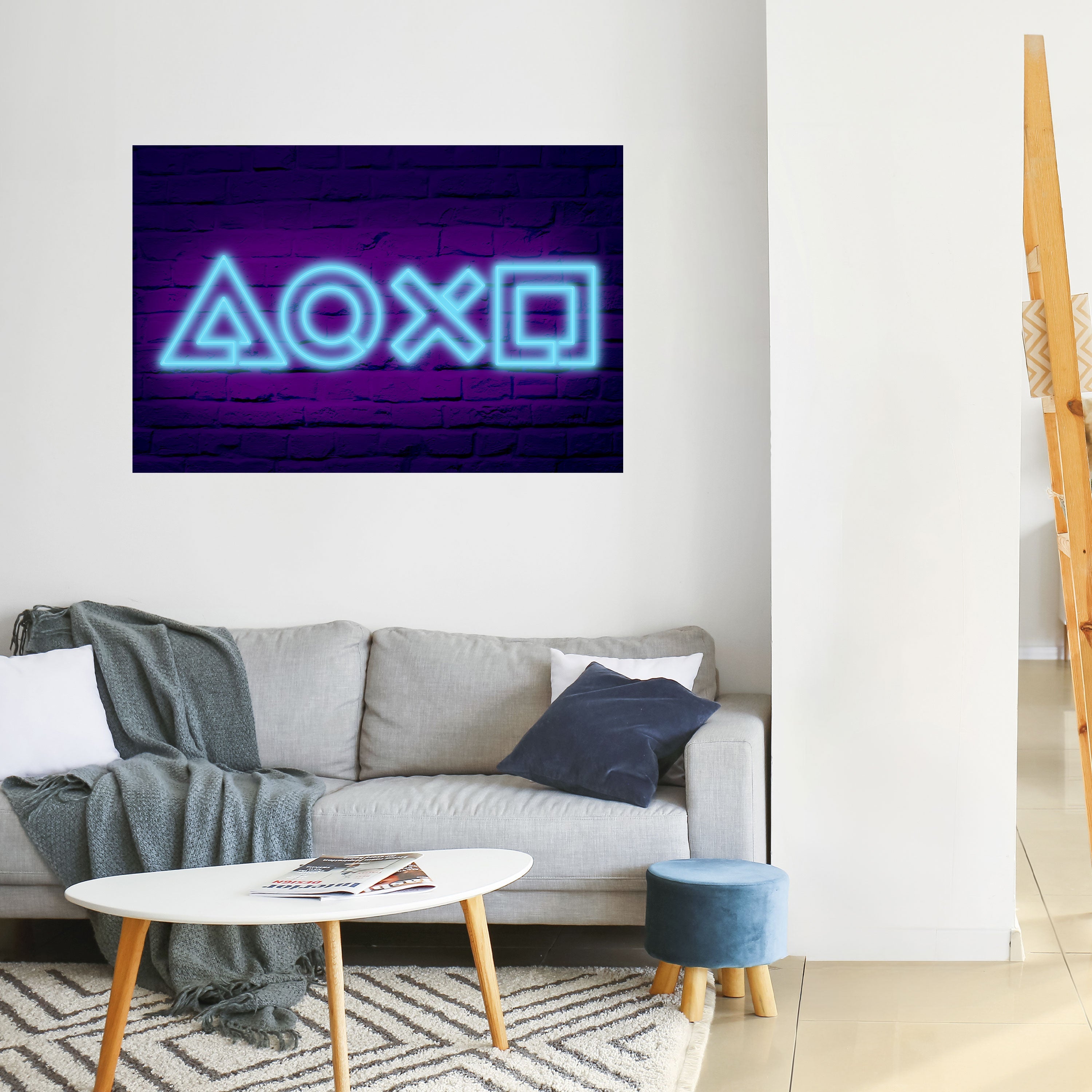 NEON PULSE GAMING Peel and Stick Horizontal Poster