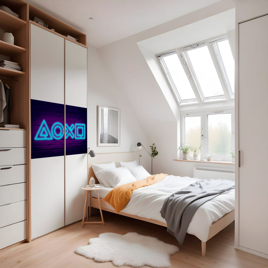 NEON PULSE GAMING Peel and Stick Horizontal Poster