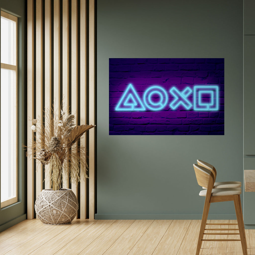 NEON PULSE GAMING Peel and Stick Horizontal Poster