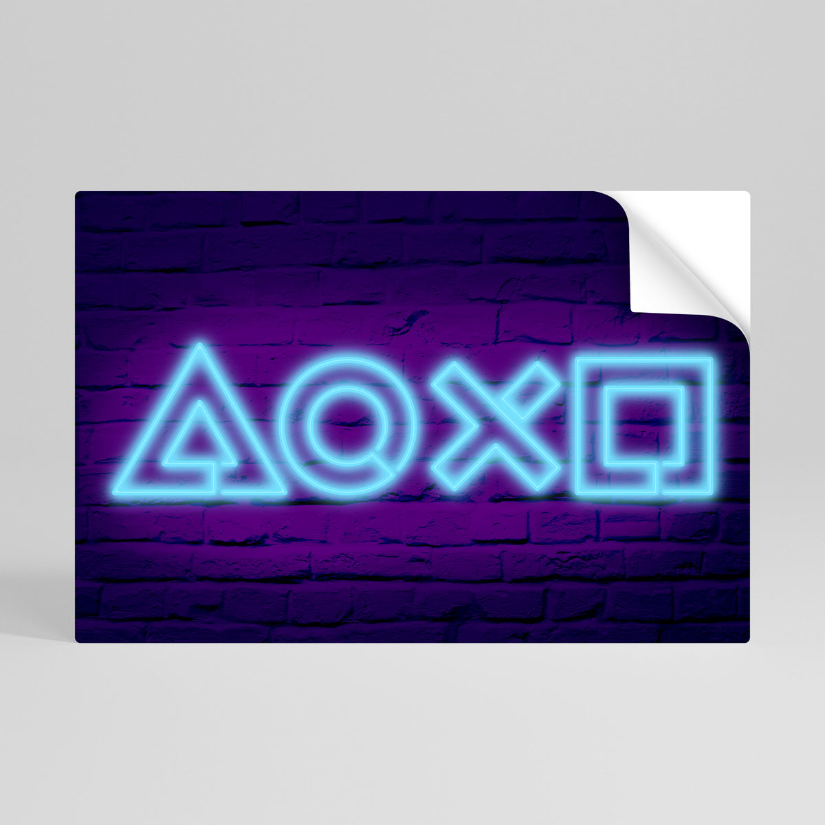 NEON PULSE GAMING Póster Autocolante Horizontal