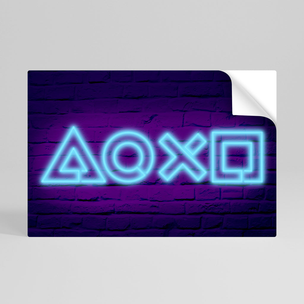 NEON PULSE GAMING Peel and Stick Horizontal Poster