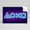 NEON PULSE GAMING Peel and Stick Horizontal Poster