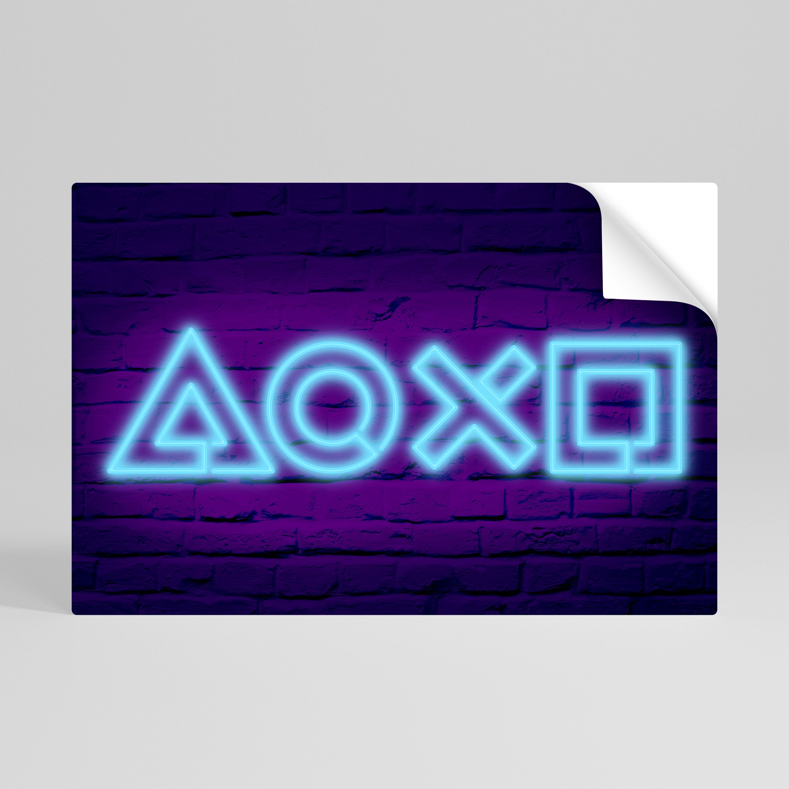 NEON PULSE GAMING Peel and Stick Horizontal Poster