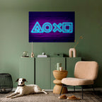 NEON PULSE GAMING Peel and Stick Horizontal Poster