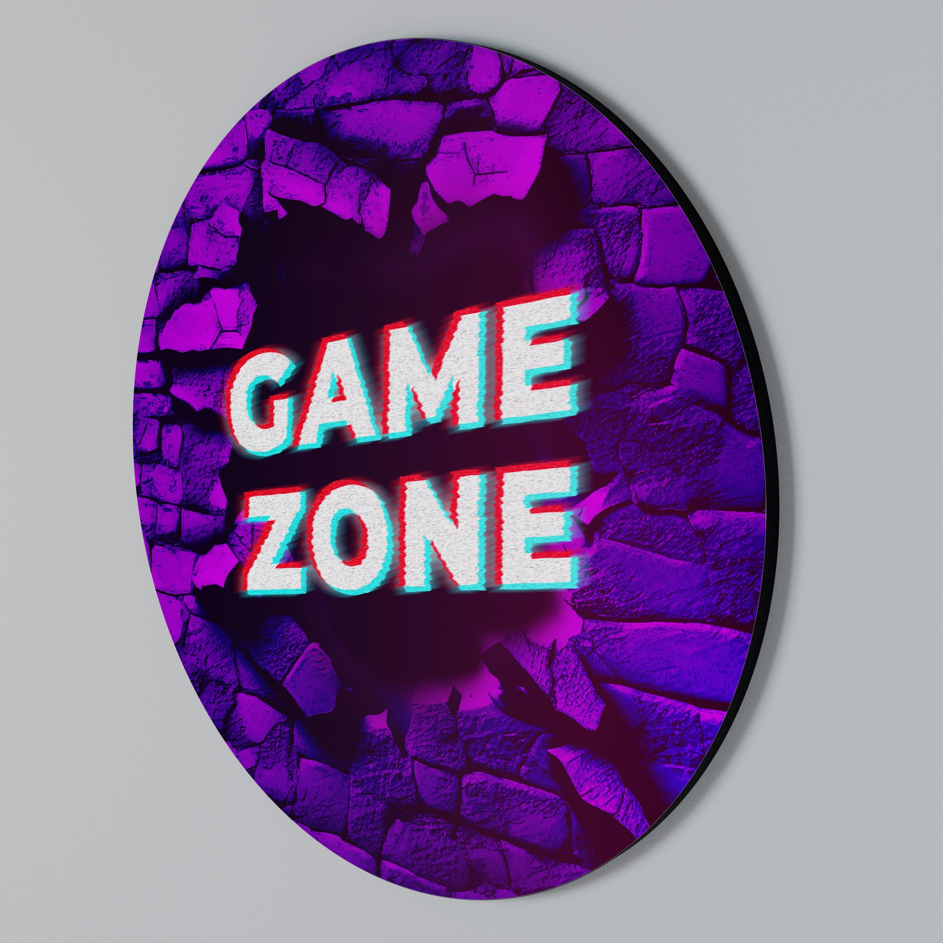 LUMINOUS GAME ZONE Arte de Parede Redonda