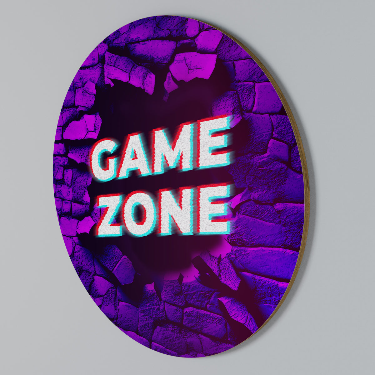 LUMINOUS GAME ZONE Arte de Parede Redonda