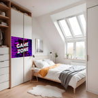 LUMINOUS GAME ZONE Poster Horizontal Autocolante