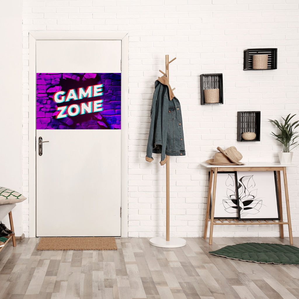 LUMINOUS GAME ZONE Poster Horizontal Autocolante