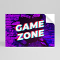 LUMINOUS GAME ZONE Poster Horizontal Autocolante