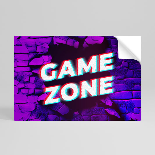 LUMINOUS GAME ZONE Peel and Stick Horizontal Poster