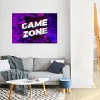 LUMINOUS GAME ZONE Poster Horizontal Autocolante