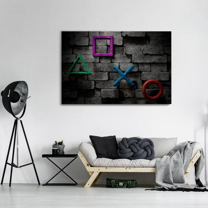 UNDERGOUND CONSOLE ICONS Horizontal Canvas Print