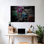 UNDERGOUND CONSOLE ICONS Peel and Stick Horizontal Poster
