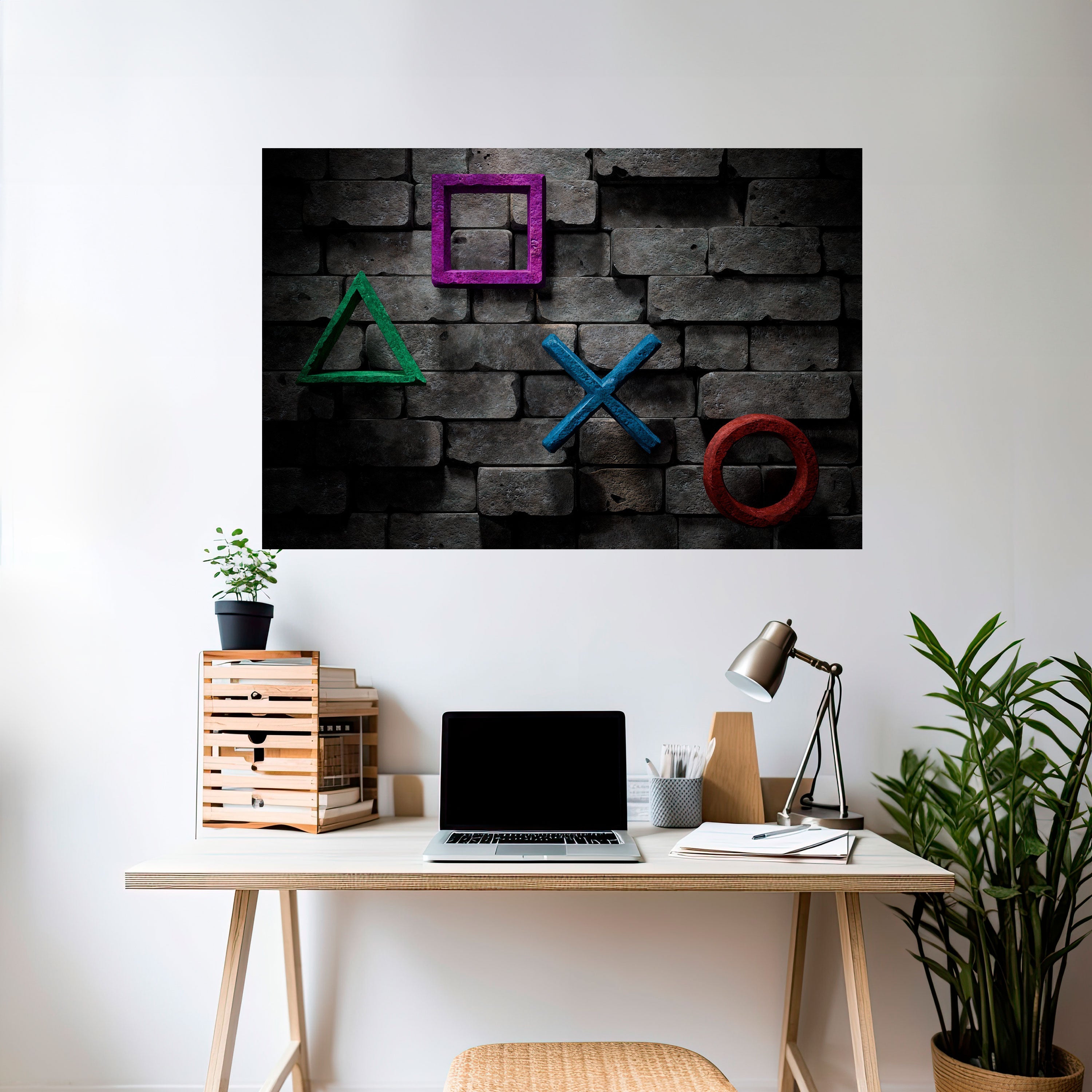 UNDERGOUND CONSOLE ICONS Peel and Stick Horizontal Poster