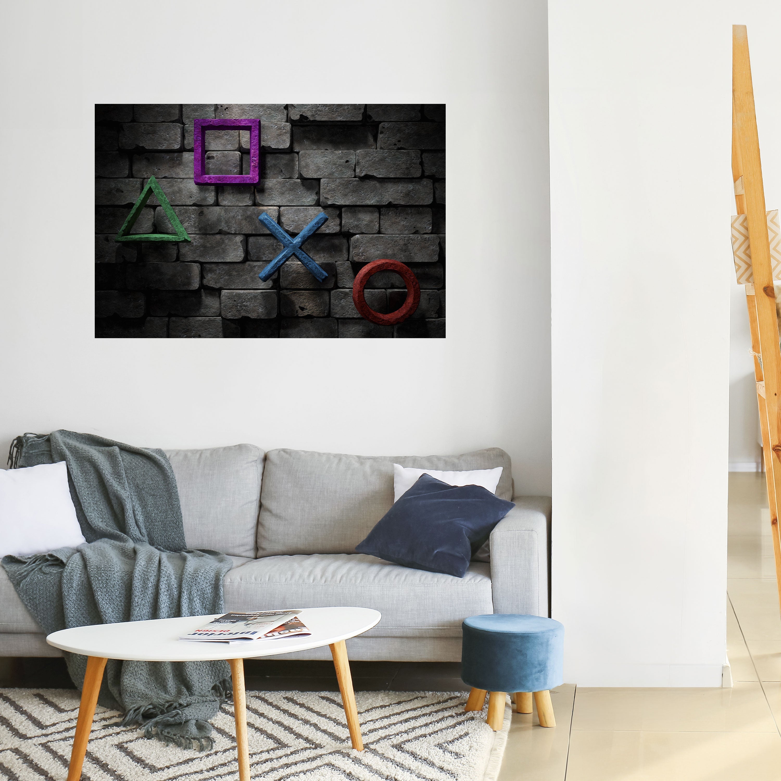 UNDERGOUND CONSOLE ICONS Peel and Stick Horizontal Poster