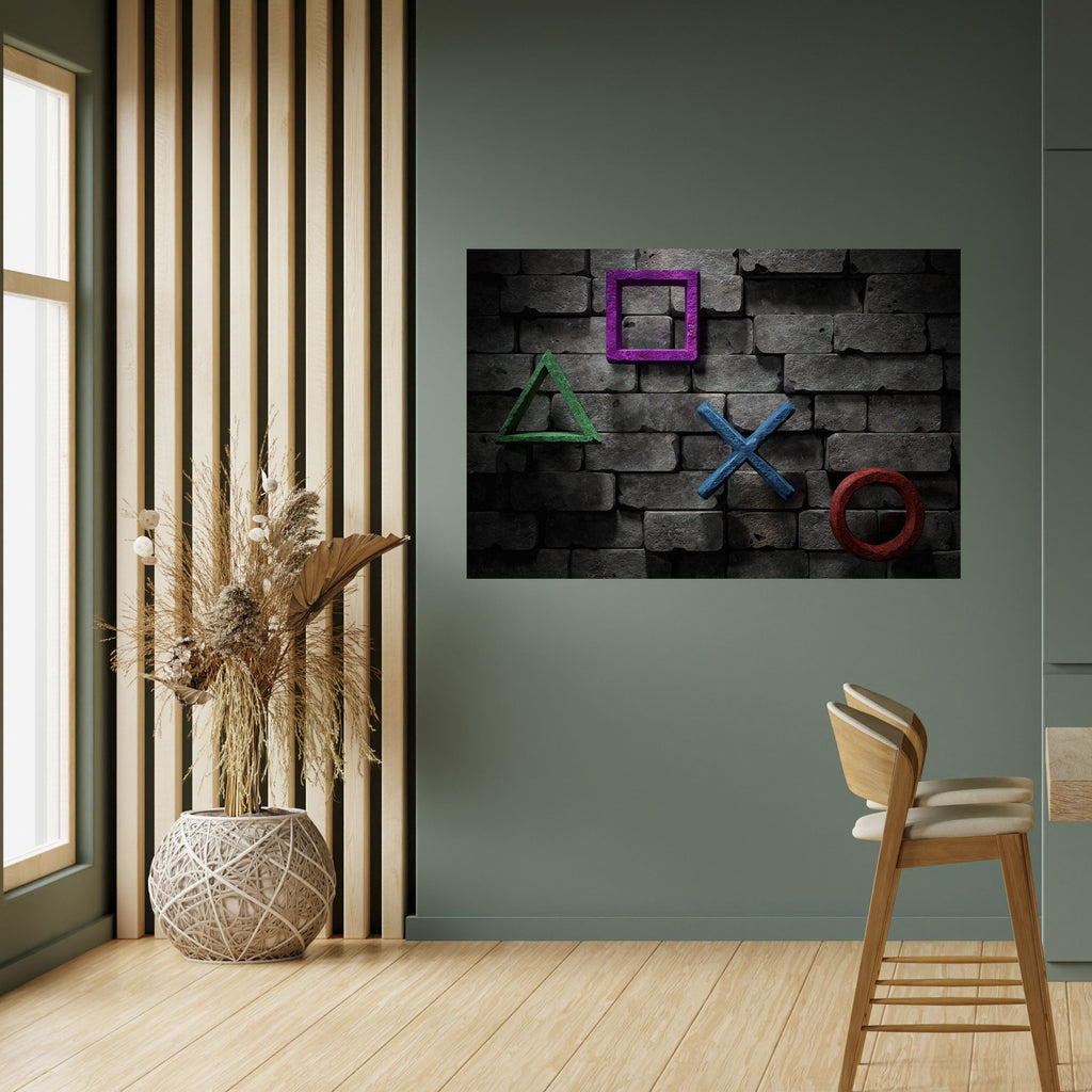 UNDERGOUND CONSOLE ICONS Peel and Stick Horizontal Poster