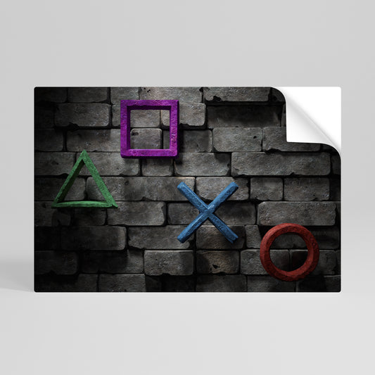 UNDERGOUND CONSOLE ICONS Póster Autocolante Horizontal