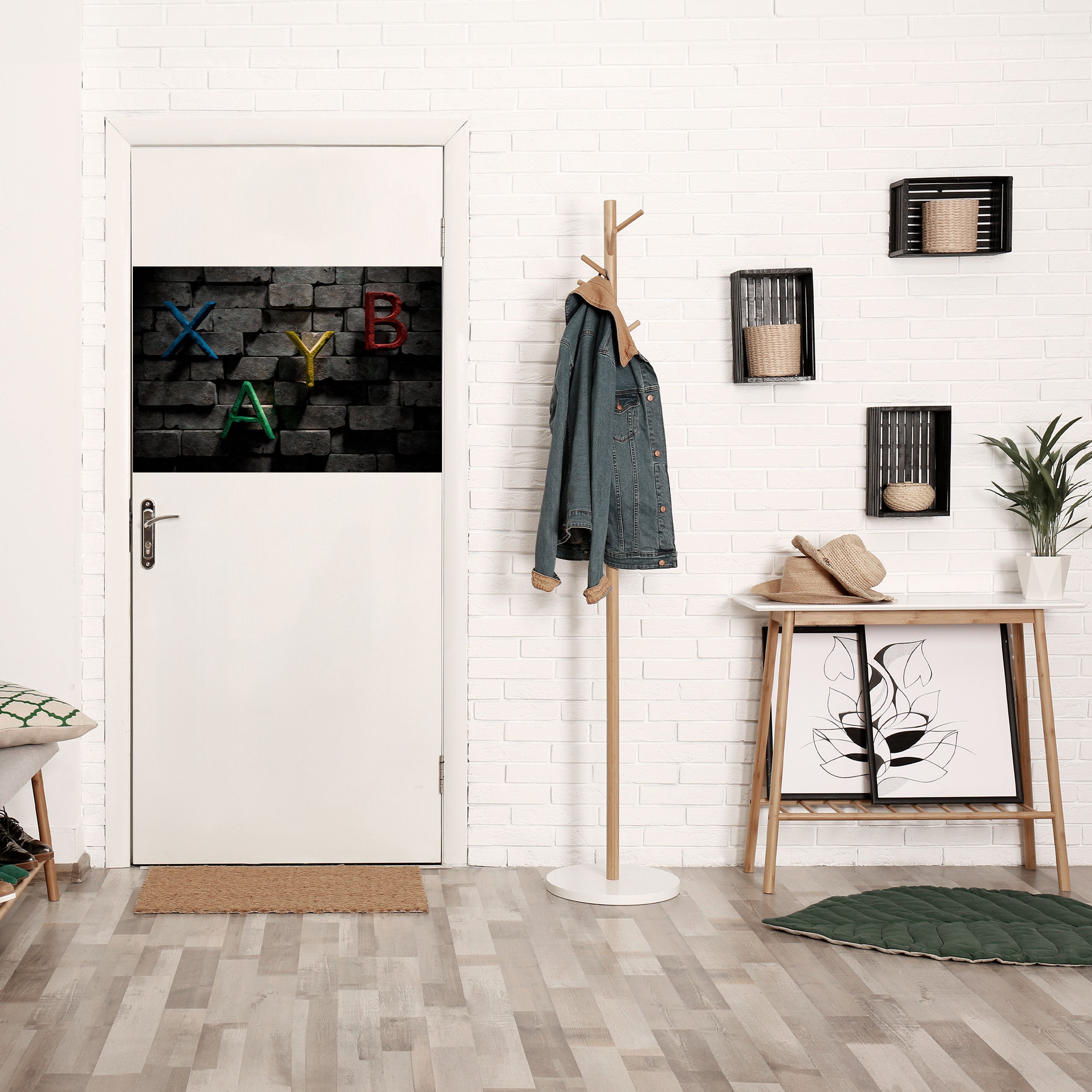 GAMER BRICK LETTERS Poster Horizontal Autocolante