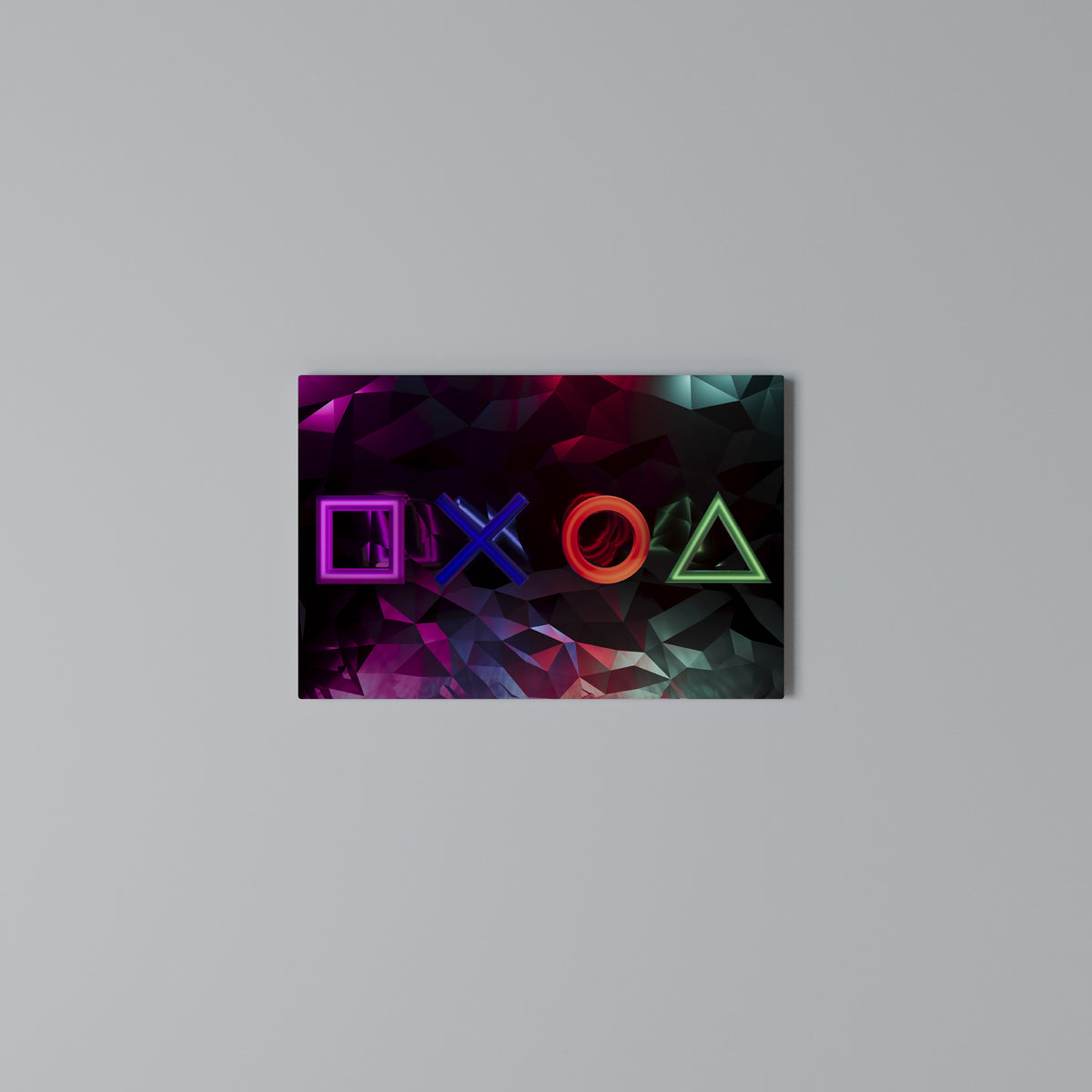 GEOMETRIC GAMER ICONS Horizontal Canvas Print