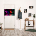 GEOMETRIC GAMER ICONS Poster Horizontal Autocolante