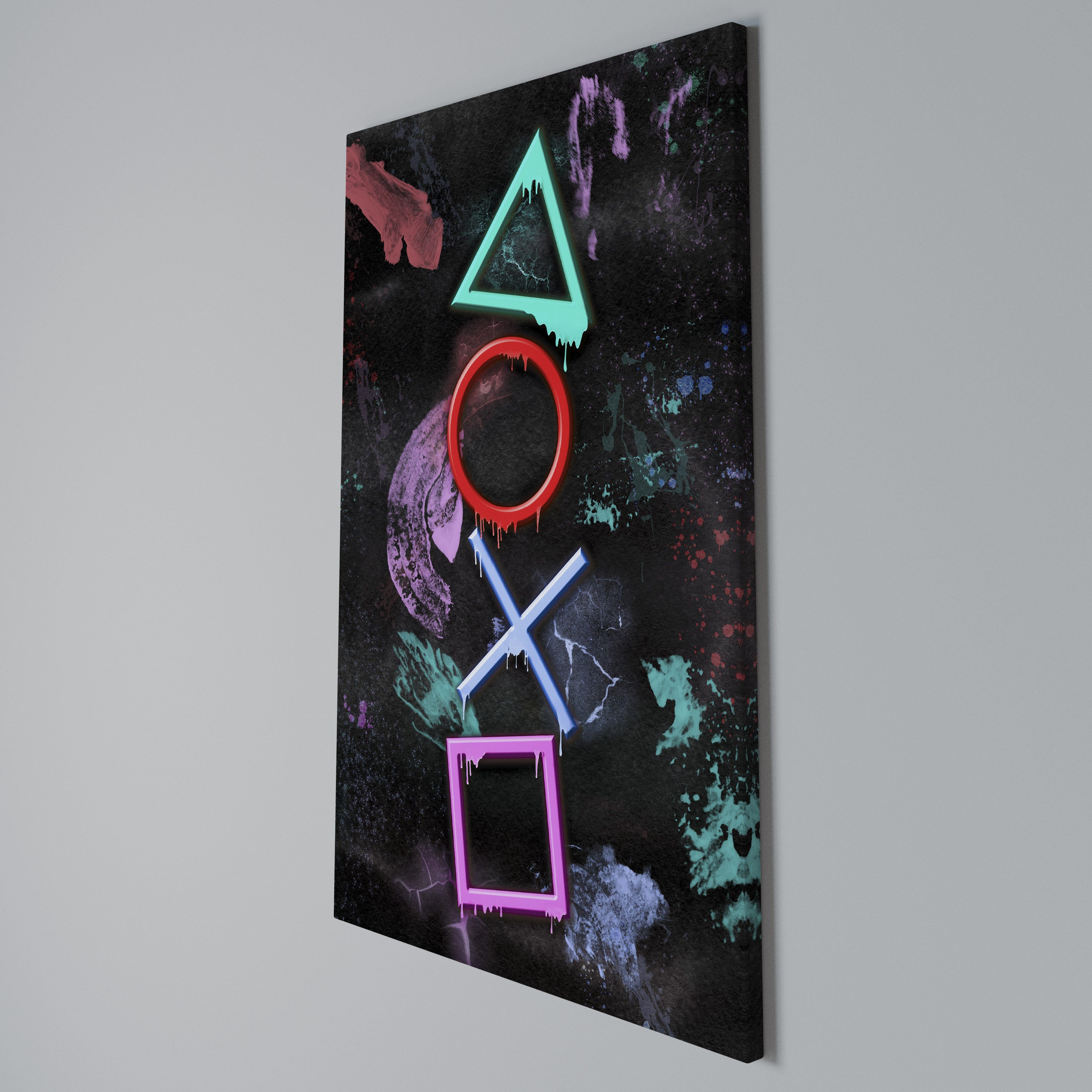 UPRISING NEON ICONS Vertical Canvas Print