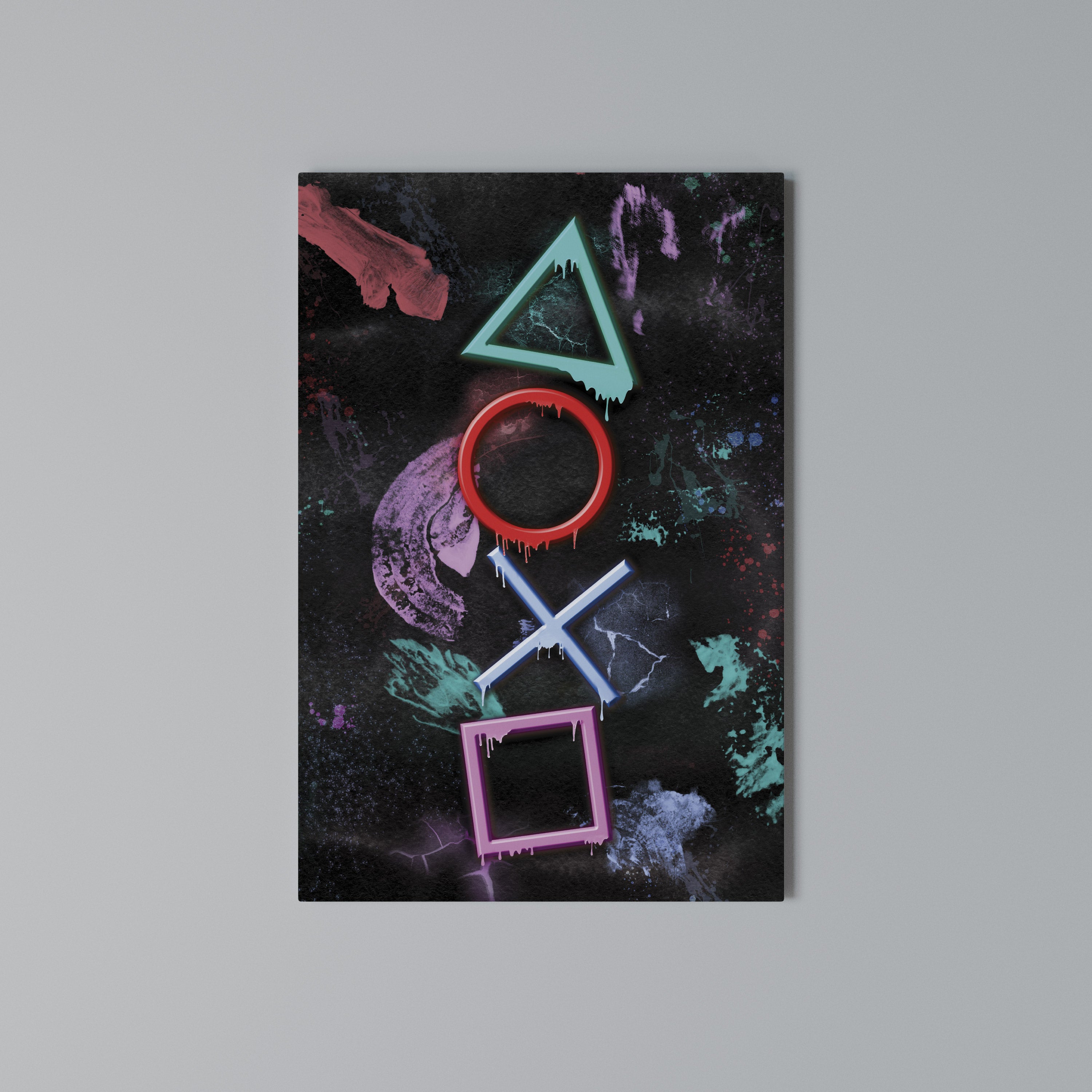 UPRISING NEON ICONS Quadro em tela vertical