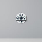 DAWN MOSAIC Prateleira Redonda Decorativa em Acabamento Preto