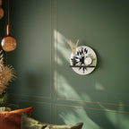 DAWN MOSAIC Prateleira Redonda Decorativa em Acabamento Preto