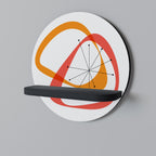 VIBRANT SUMMIT Prateleira Redonda Decorativa em Acabamento Preto