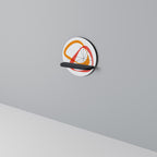 VIBRANT SUMMIT Prateleira Redonda Decorativa em Acabamento Preto