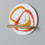 VIBRANT SUMMIT Prateleira Redonda Decorativa em Efeito Carvalho