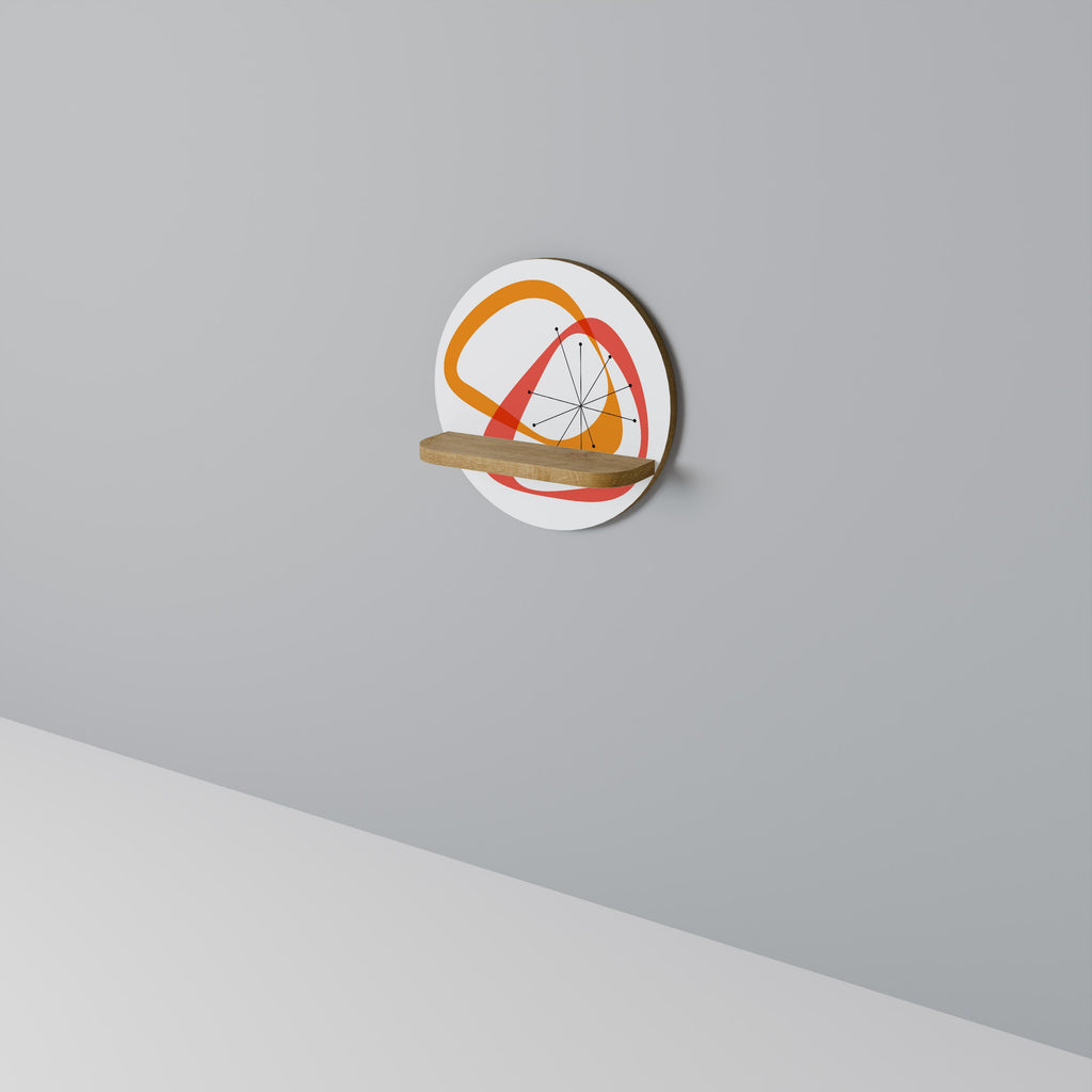 VIBRANT SUMMIT Prateleira Redonda Decorativa em Efeito Carvalho