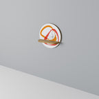 VIBRANT SUMMIT Prateleira Redonda Decorativa em Efeito Carvalho