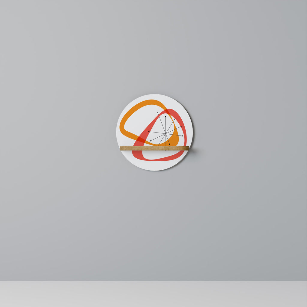 VIBRANT SUMMIT Prateleira Redonda Decorativa em Efeito Carvalho