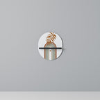 LEAF ON THE TOP Prateleira Oval Decorativa em Acabamento Preto