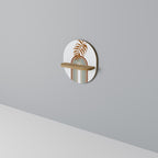 LEAF ON THE TOP Prateleira Oval Decorativa em Efeito Carvalho