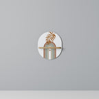 LEAF ON THE TOP Prateleira Oval Decorativa em Efeito Carvalho