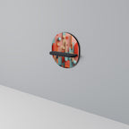 COLORBURST CONSTRUCT Prateleira Oval Decorativa em Acabamento Preto