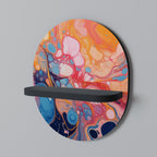 INKED ILLUSIONS Prateleira Oval Decorativa em Acabamento Preto