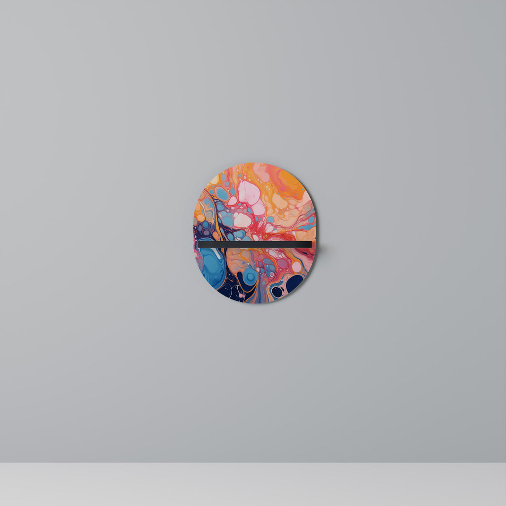 INKED ILLUSIONS Prateleira Oval Decorativa em Acabamento Preto